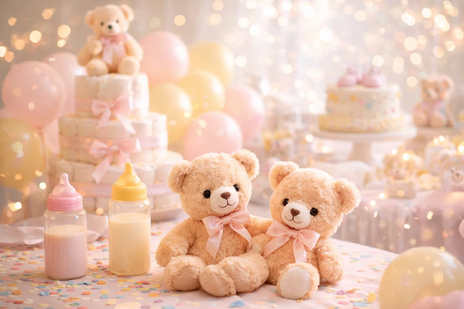 Decoración personalizada para Baby Shower en sala privada